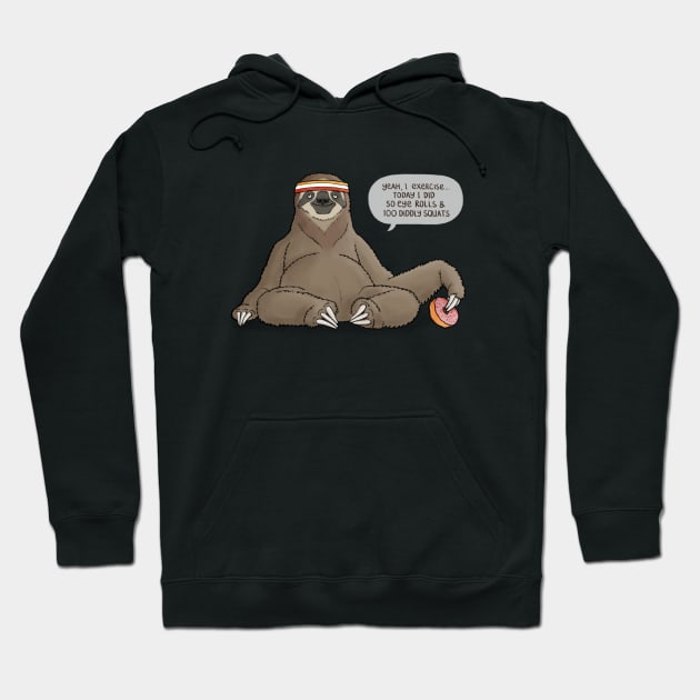 Lazy Sloth Hoodie by CarlBatterbee